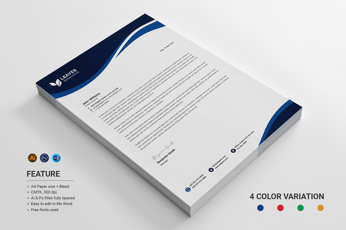 Letterhead, a Stationery Template by Pxl_graphic (Photo 1 of 4)