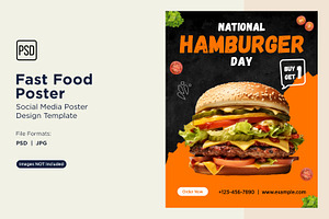 Fast Food Poster Design Template 38, a Social Media Template by shahsoft