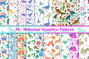 Dinosaur Seamless Pattern, a Pattern Graphic by Digital Studio (Thumbnail 1 of 7)
