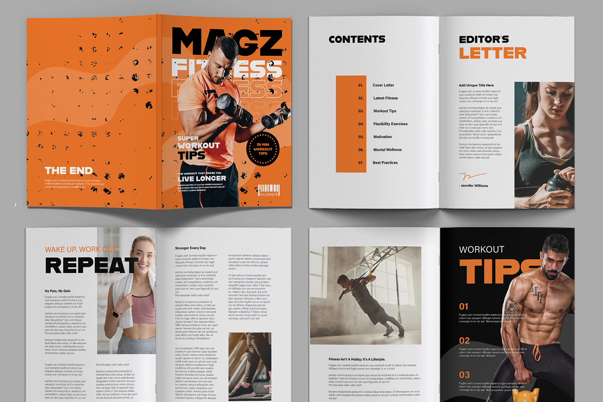 Fitness Magazine Template, a Magazine Template by ContestDesign (Photo 2 of 3)