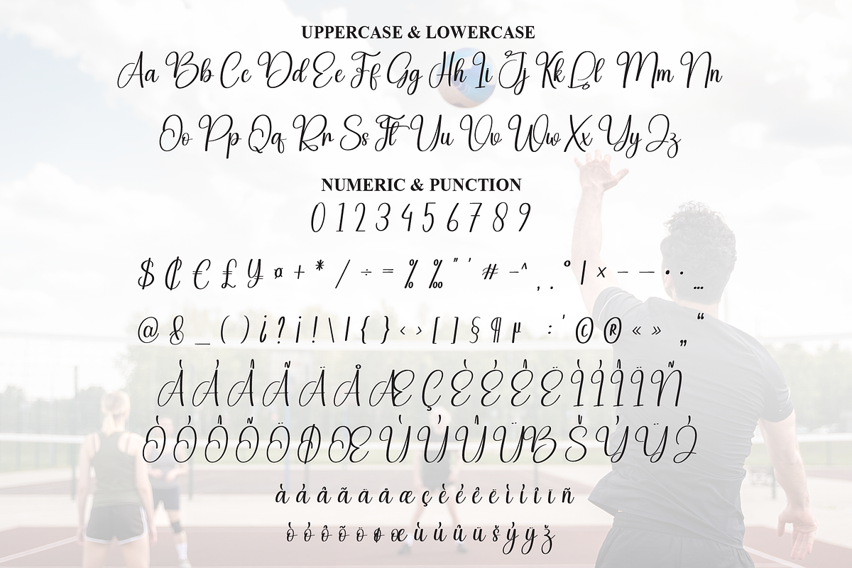 Volleyball | Script Font, a Handwritten Font by Scratchones (Photo 7 of 8)