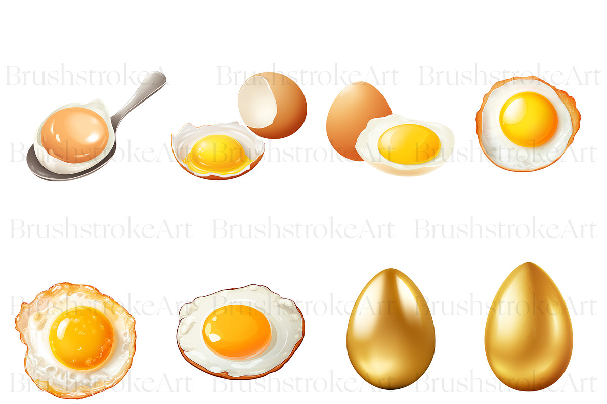 Egg Illustration Clipart, Omelet Egg, a Food Illustration by BrushstrokeArtGB (Photo 6 of 9)