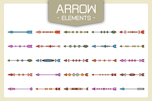 Decorative Hipster Arrows Set