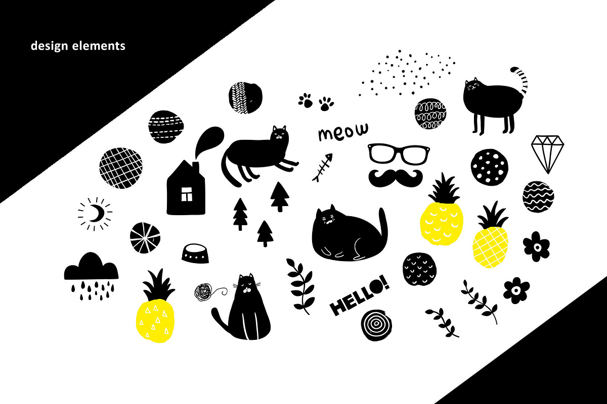 Korean cats, a Pattern Graphic by eka panova (Photo 6 of 8)