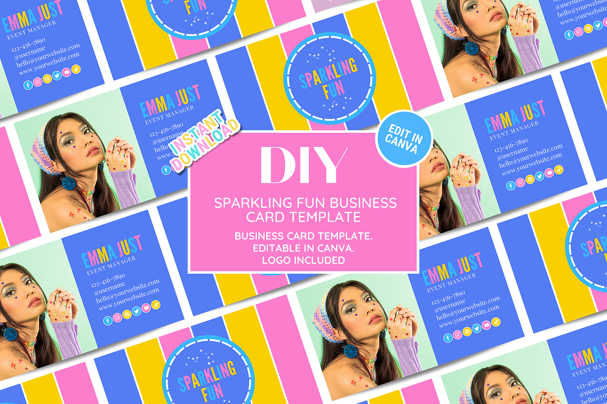 Colorful Business Card Template, a Business Card Template by SunshineStudioBoutique (Photo 2 of 10)