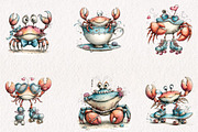 Whimsical Quirky Crab Clipart, a Seasonal Illustration by CreationArt (Thumbnail 3 of 5)