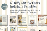 60 Canva Nutrition IG Post Templates, a Marketing Template by Solana Creative Co. (Thumbnail 3 of 6)