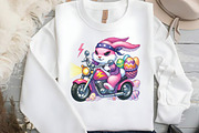 Easter Biker Bunny Sublimation, an Illustration by DreamCafeArt (Thumbnail 4 of 5)