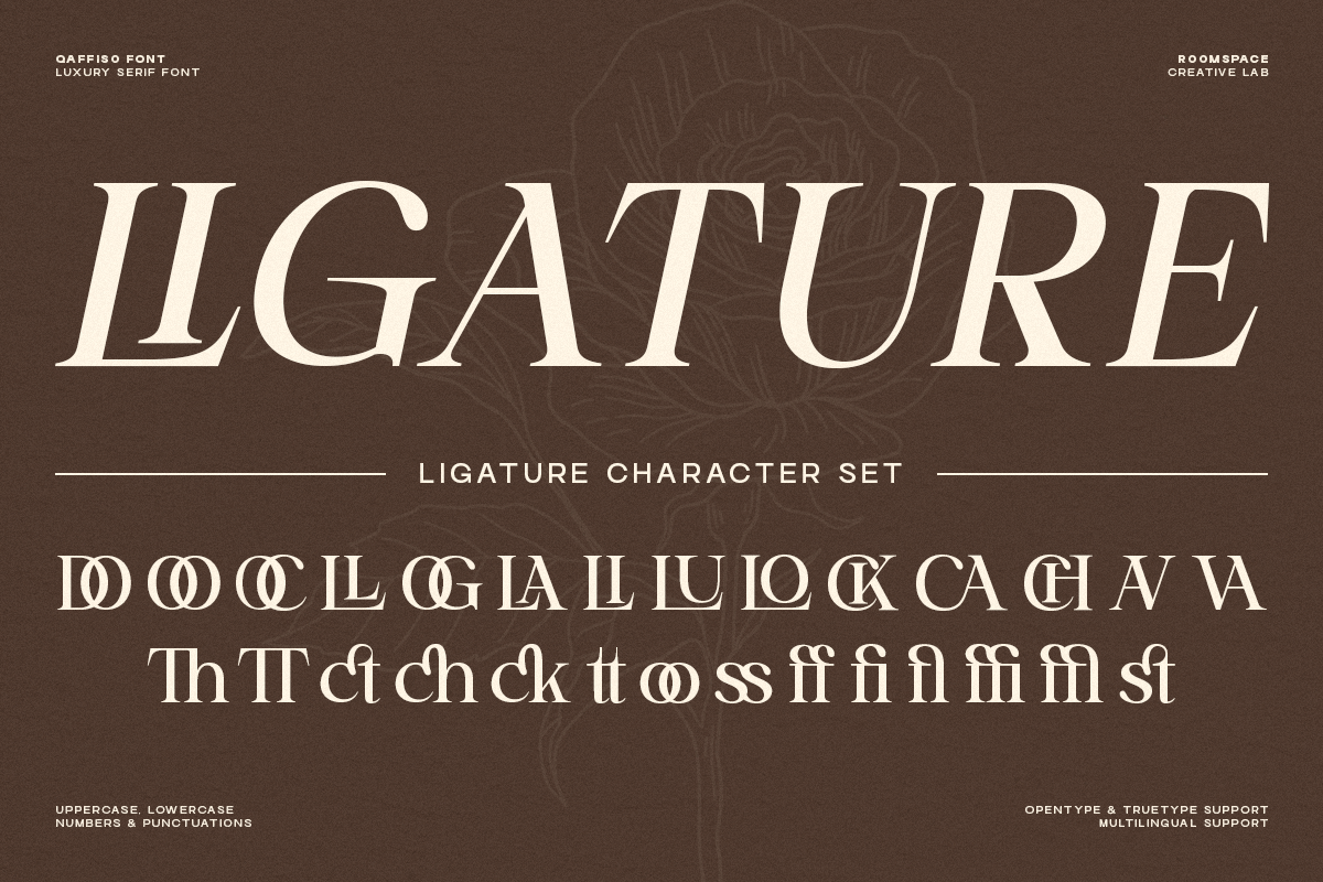 Qaffiso – Luxury & Elegant Modern, a Serif Font by roomspace creative lab (Photo 10 of 11)