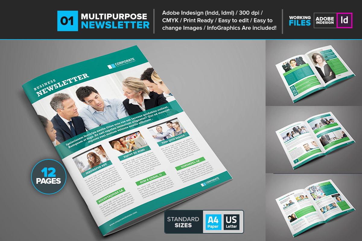 Multipurpose Newsletter Template 01, a Brochure Template by Layout Design