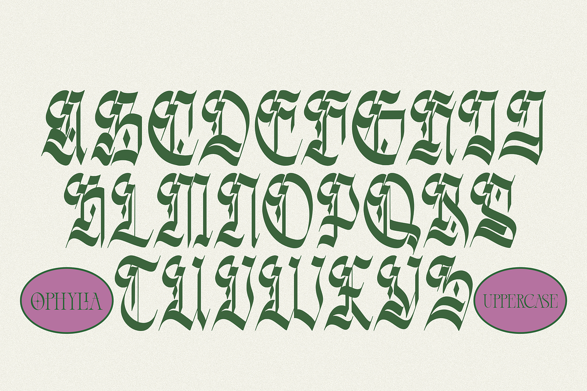 Ophylia, a Blackletter Font by ethylene.creative (Photo 3 of 8)