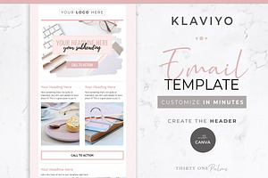 Klaviyo & Canva Template Blush