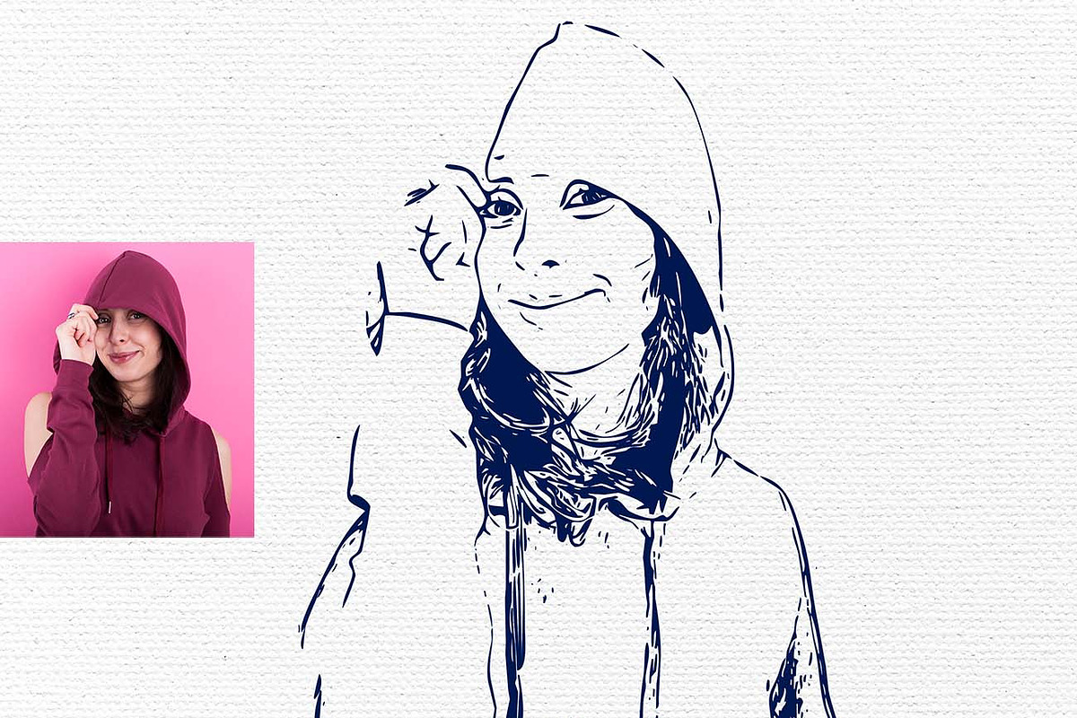 Vector Line & Pencil Sketch FX, an Action Add-On by Studio Retouch (Photo 5 of 14)
