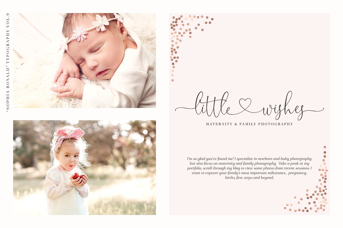 Sophia Ronald // Lovely Script Font, a Script Font by PeachCreme (Photo 6 of 22)