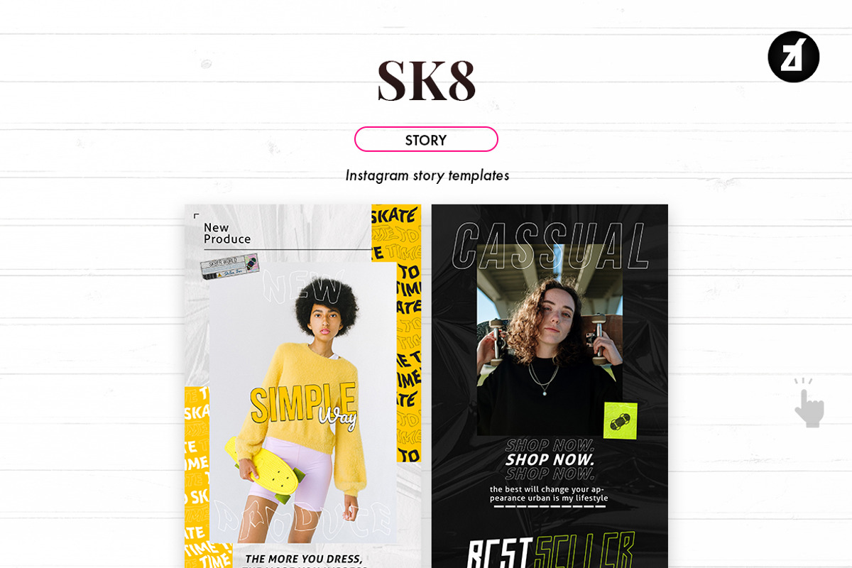 SK8 instagram graphic template, a Social Media Template by Chanut is industries (Photo 6 of 8)