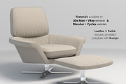 Minotti Blake-Soft lounge chair set, a Furniture 3D Model by WidhiMuttaqien (Thumbnail 2 of 3)