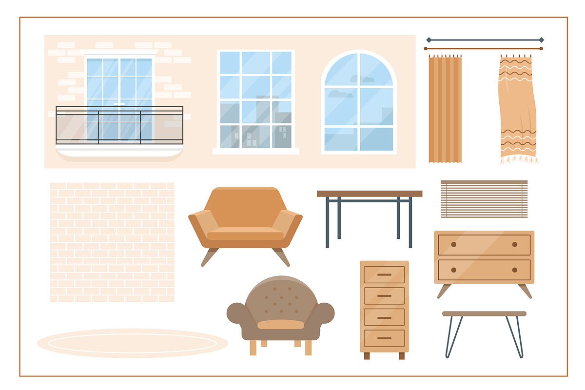 Home plants in cozy interiors, an Illustration by Elena Istomina (Photo 7 of 10)