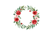 Romantic Rose Wreath Clipart Set, an Object Graphic by Designs_River (Thumbnail 9 of 13)