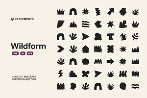 Wildform: Hand-Cut Abstract Shapes, an Object Graphic by pixelbuddha.net