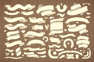 40 Vector Ribbons + 29 Elements