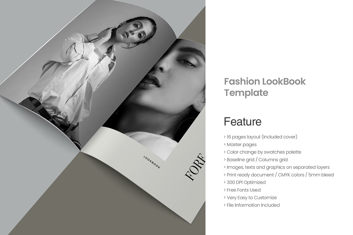 Fashion LookBook Template, a Templates & Theme by evgenystudio