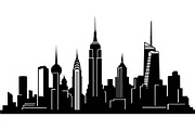 Modern City Skyline Silhouette, an Object Graphic by Creativeshirt (Thumbnail 17 of 20)