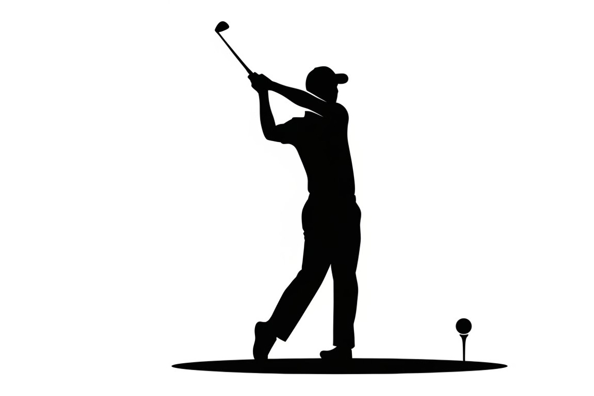 golfing swing silhouettes showcasing, an Illustration by Amazin_art (Photo 21 of 31)