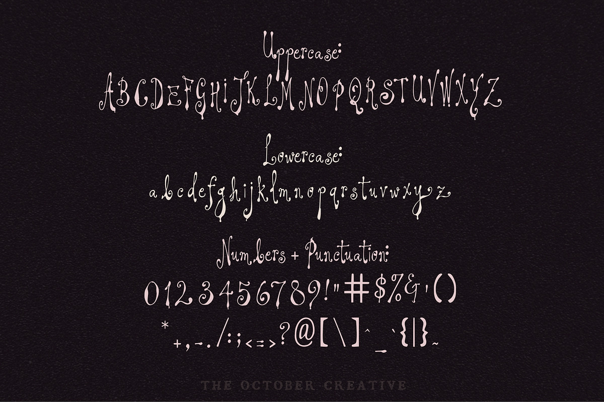 Prudence Lies Spidery Display Font, a Handwritten Font by The October Creative (Photo 2 of 8)