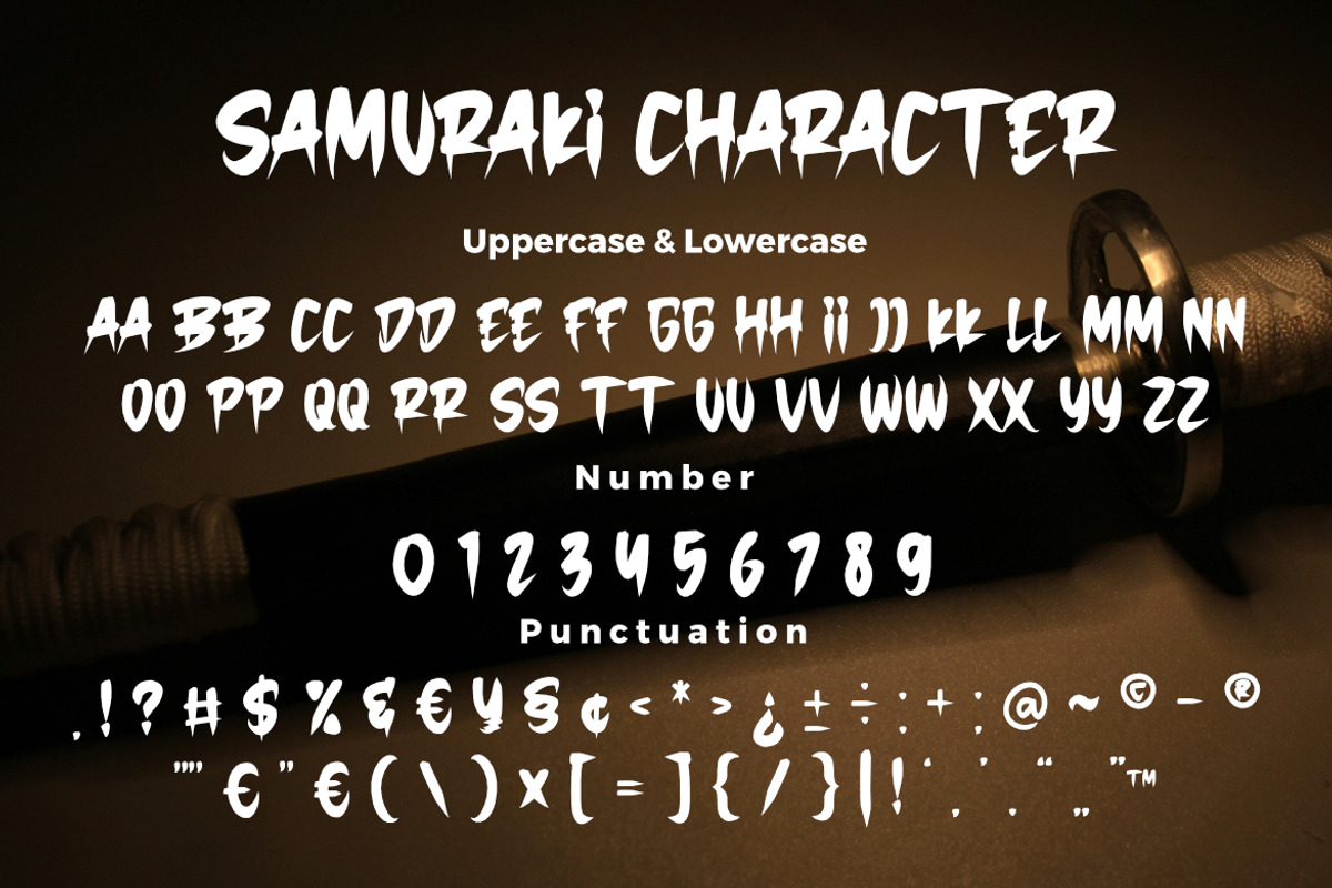 Samuraki japanese samurai font, a Font by Bayuktx (Photo 10 of 10)