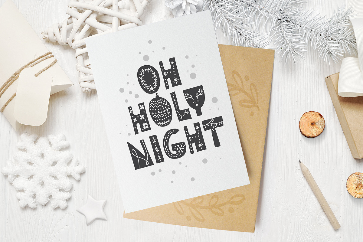 Christmas Nordic Font, a Sans Serif Font by Happy Letters (Photo 2 of 10)