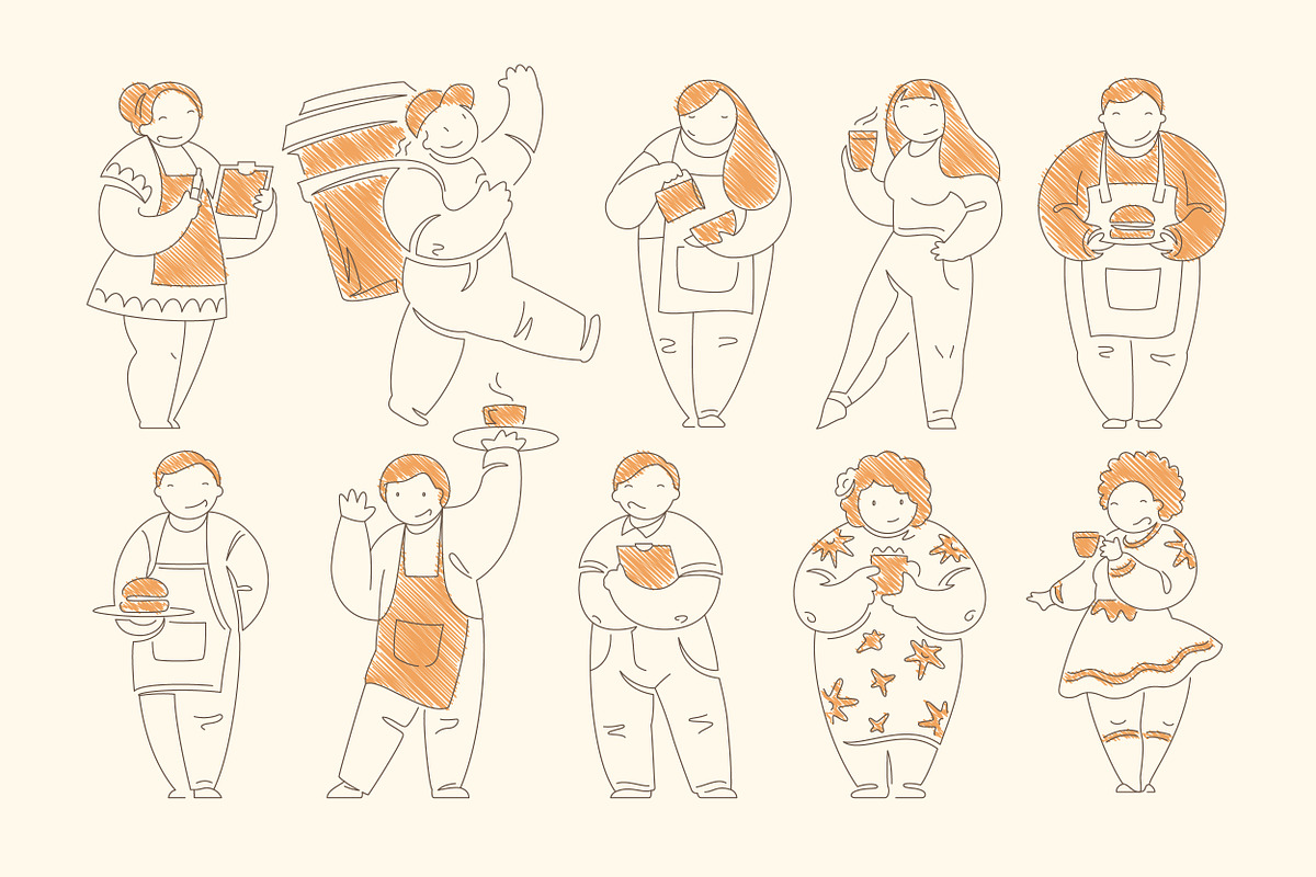 Coffee Lovers Illustration Pack, a Person Illustration by Vasya Kobelev (Photo 2 of 12)