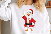 Funny Christmas Goose Santa Goose, an Illustration by SinaCreation (Thumbnail 2 of 7)