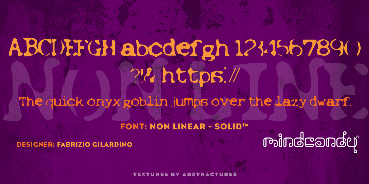 Non-Linear™, a Serif Font by MINDCANDY (Photo 1 of 2)
