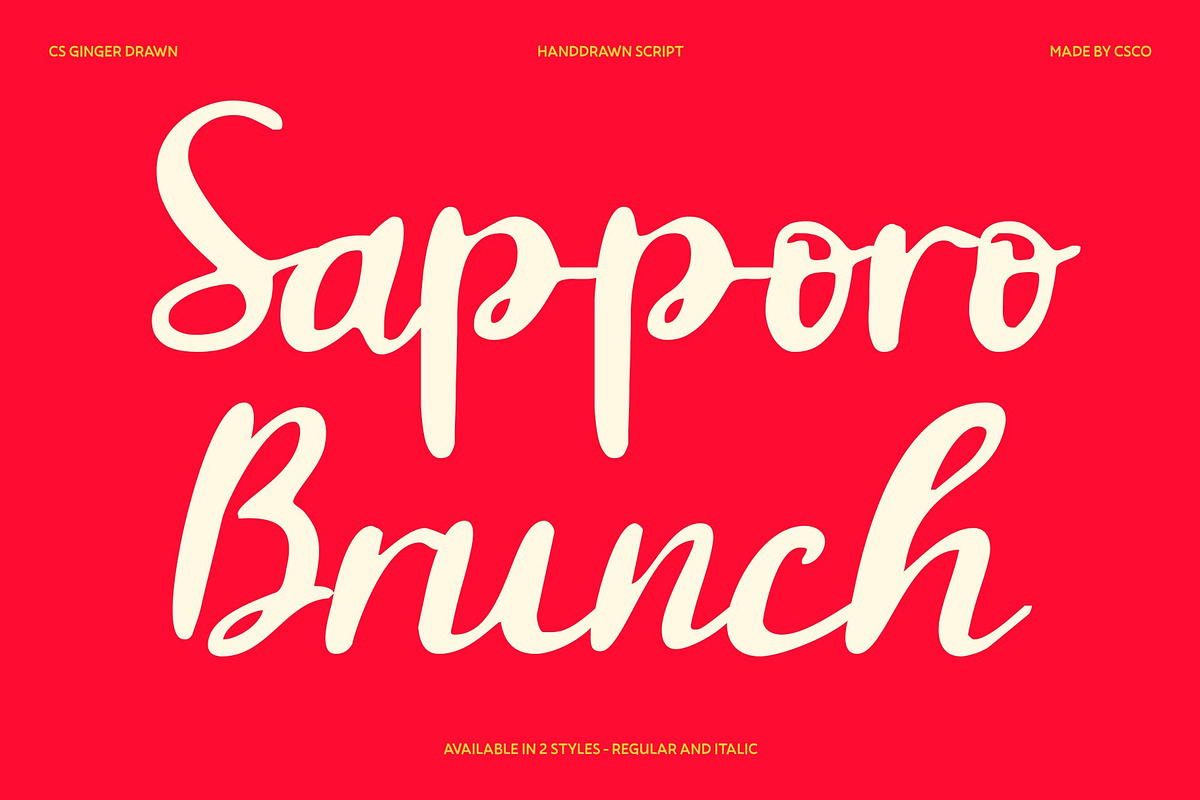 CS Ginger Drawn, a Script Font by Craft Supply Co. (Photo 4 of 8)