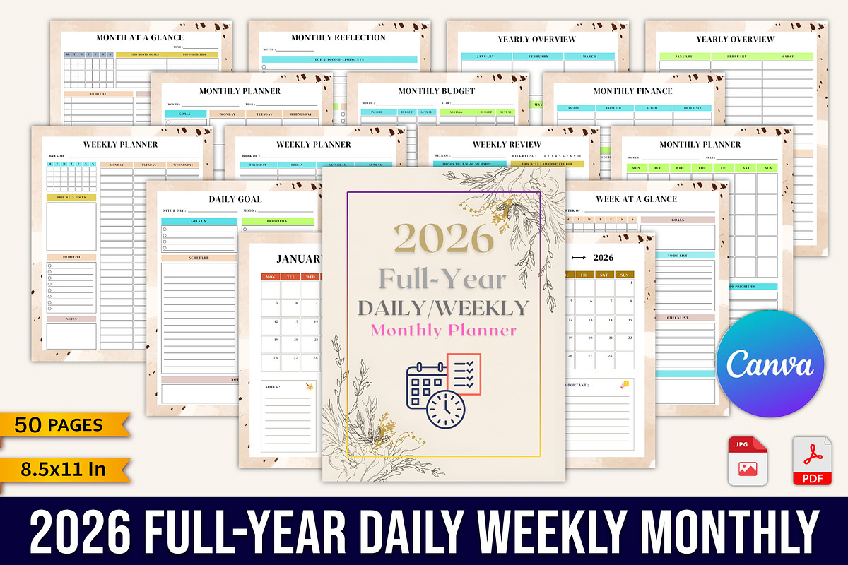 26–27 Ultimate All-in-One Bundle, a Stationery Template by Designmela01 (Photo 8 of 20)