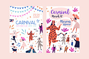 Сarnival party posters, background, a Decorative Illustration by Good Studio (Thumbnail 3 of 9)