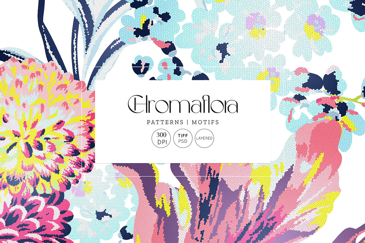 Chromaflora Exquisite Print & Motifs, a Wallpaper Graphic by Pink Linen (Photo 1 of 13)