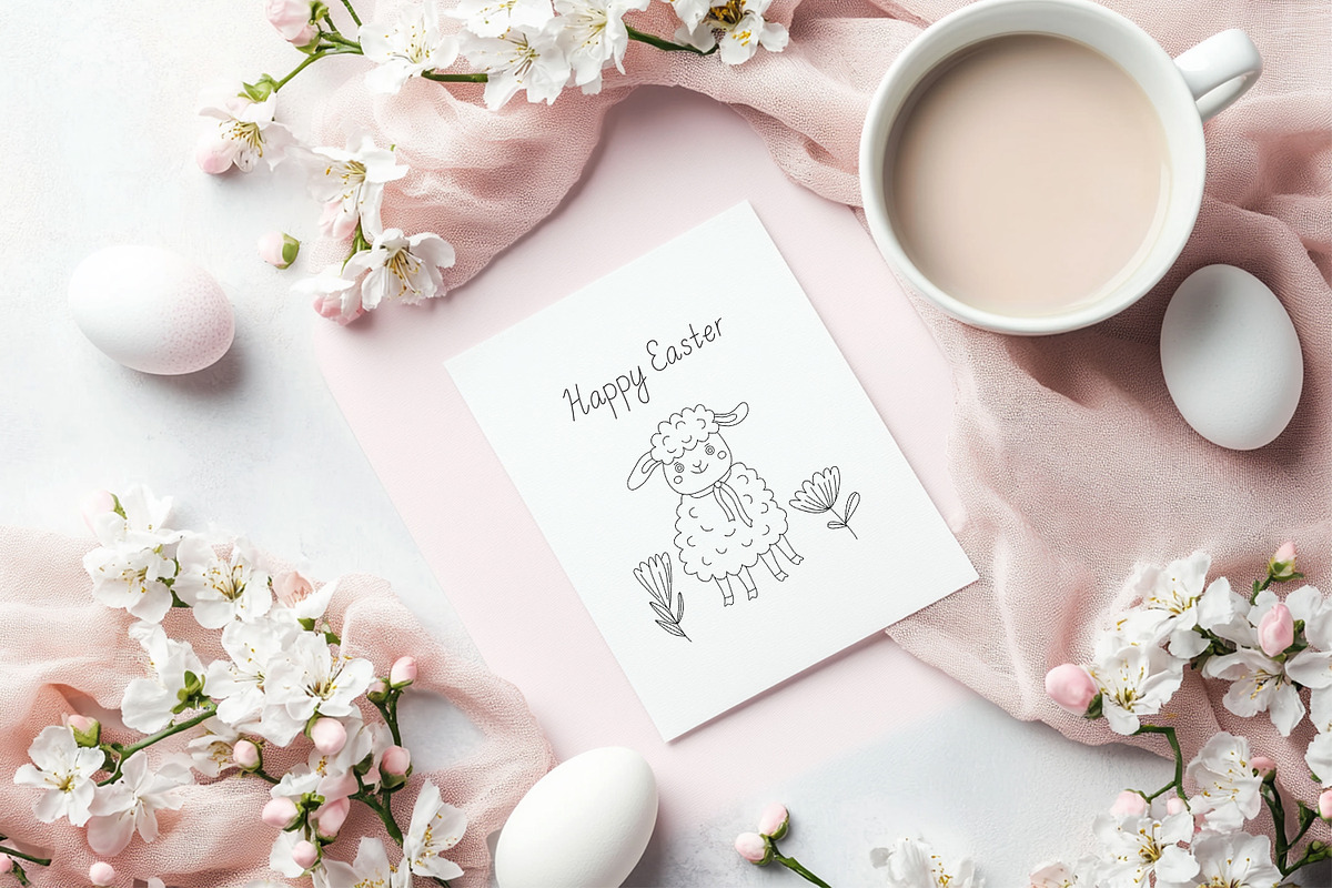 Easter Harmony Doodle Clipart, a Seasonal Illustration by Anna Druzhkova (Photo 7 of 16)
