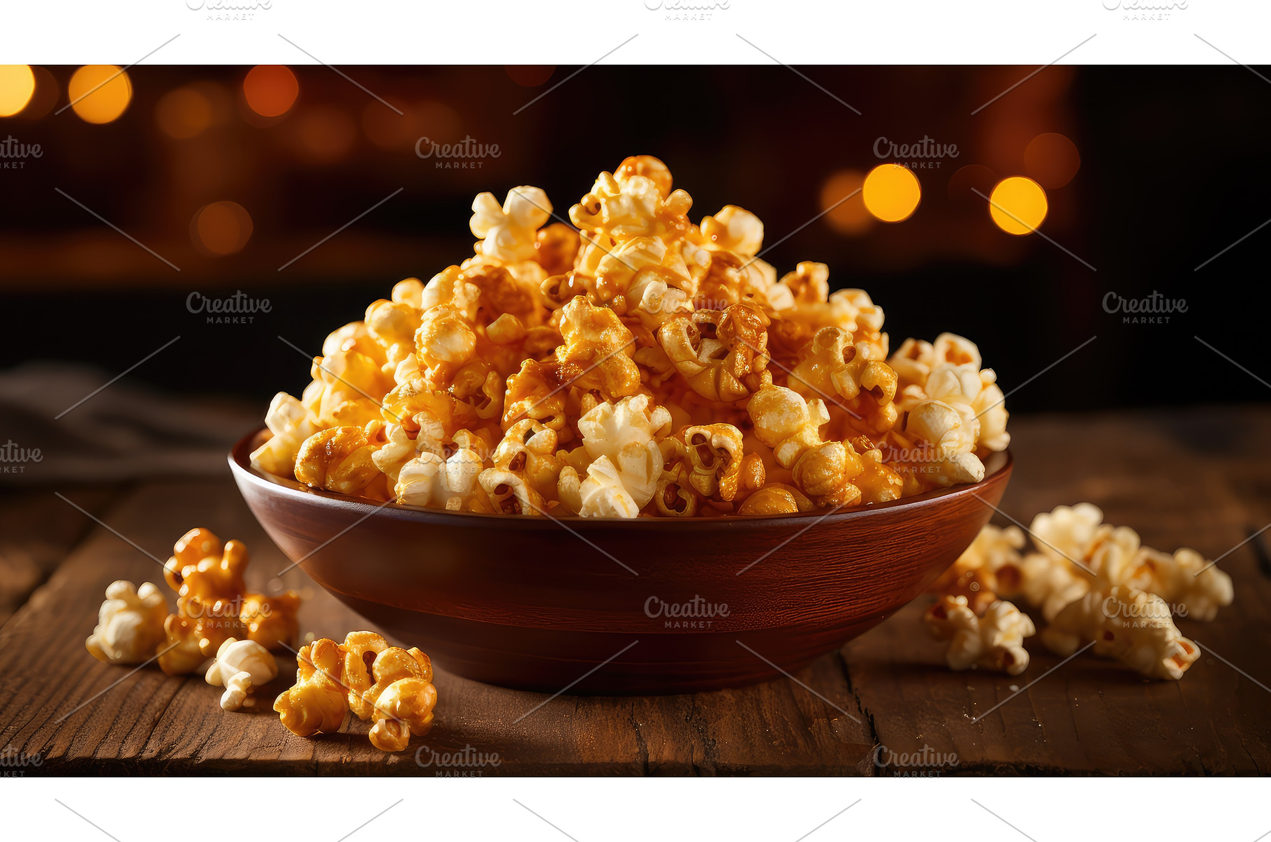 sweet kettle corn ai generated, a Food & Drink Photo by pikepicture