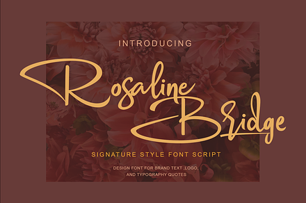 Rosaline Bridge font  beautiful