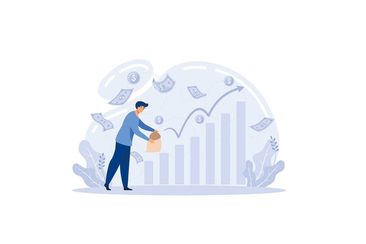 Investment, saving money and finance, a Work Illustration by alwie99d