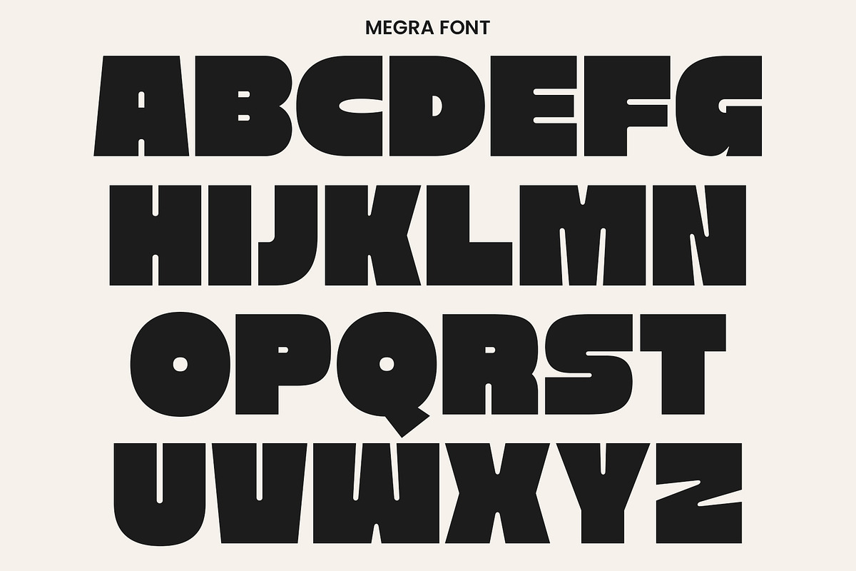 Megra | Modern Heavy Sans Serif Font, a Sans Serif Font by Typoraith Co (Photo 4 of 11)