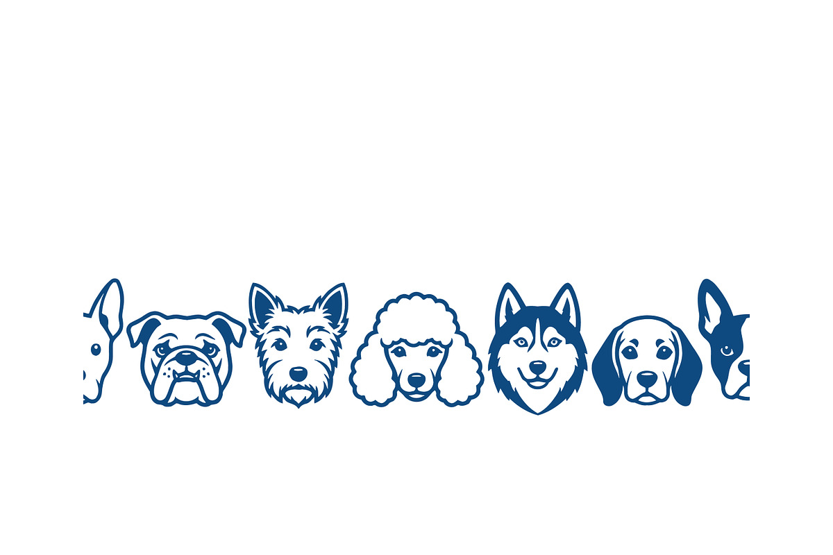 Charming Dog Head Illustrations, a Work Illustration by CarWrap design (Photo 3 of 3)
