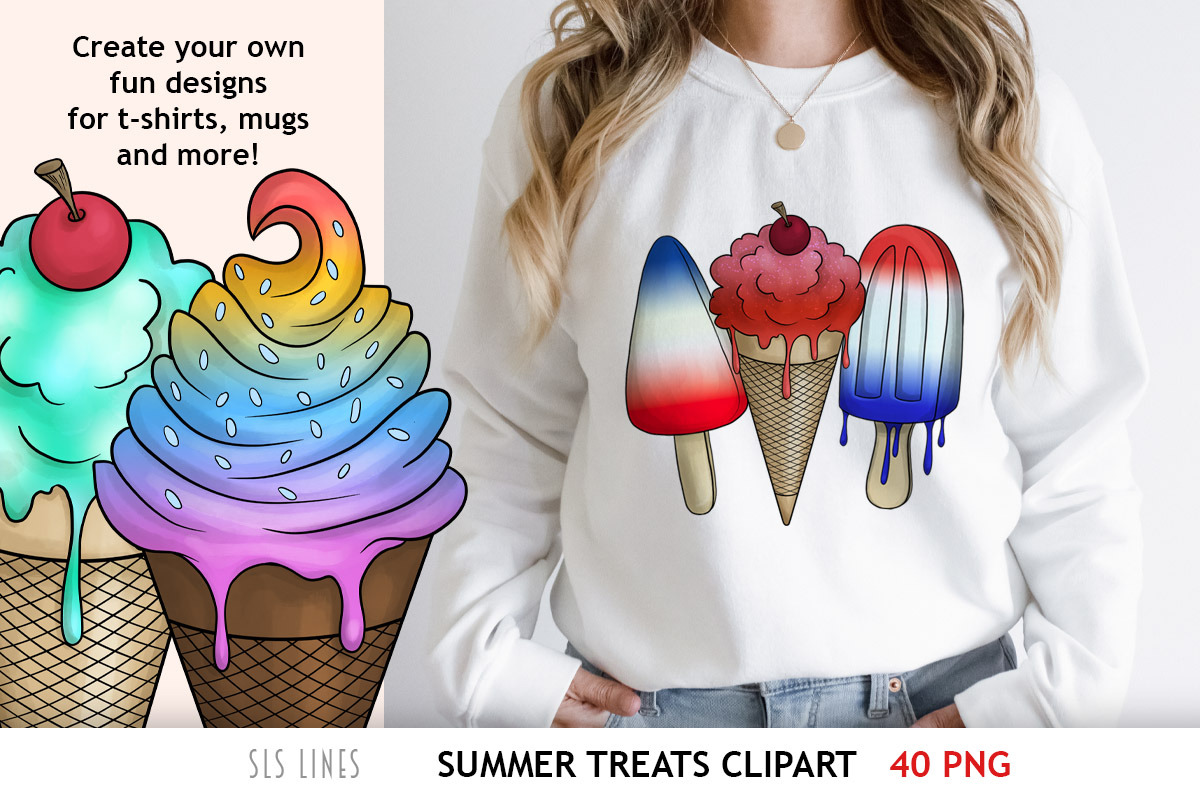 Ice Cream Treats Clipart, a Food Illustration by SLS Lines (Photo 5 of 5)