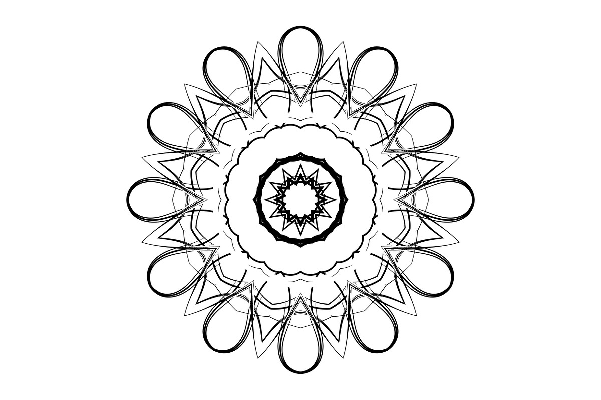 Modern Black and White Mandala Pack, a Decorative Illustration by NJ Himel (Photo 20 of 101)