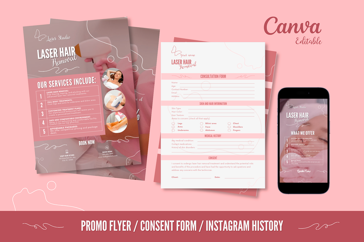Laser Hair Removal Business Template, a Marketing Template by PaolaroiDesign (Photo 2 of 6)