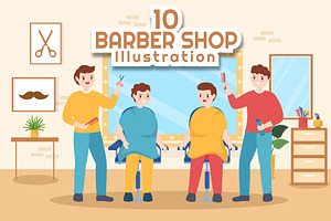 10 Barber Shop Illustration