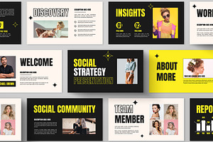 Social Strategy Presentation Layout, a Presentation Template by ContestDesign
