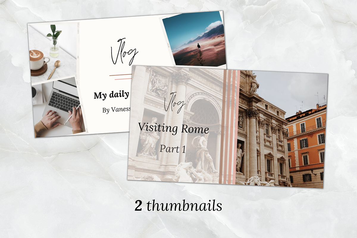 Feminine Youtube Branding Kit, a Social Media Template by PittaFinePrint (Photo 5 of 9)