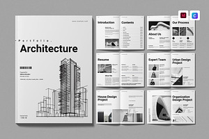 Architecture Portfolio Template, a Brochure Template by Work-Envance